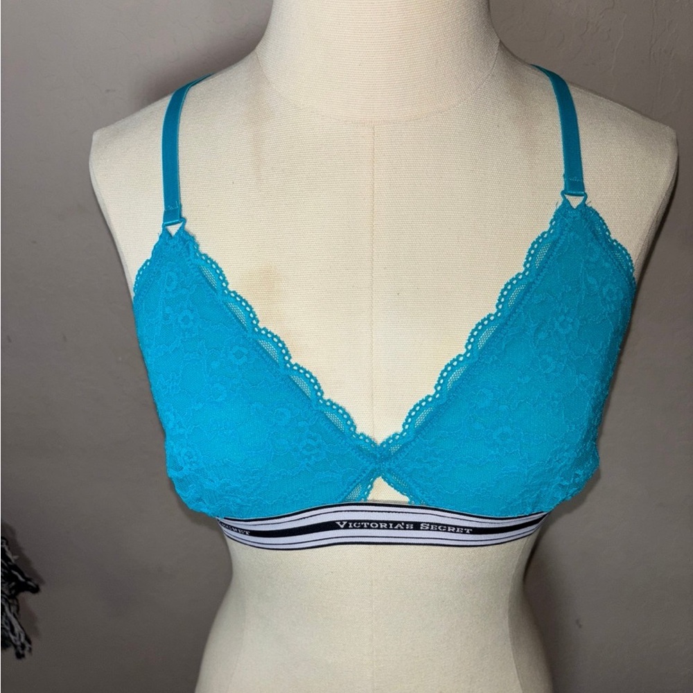 Victoria's Secret Aqua Blue Lace Bralette